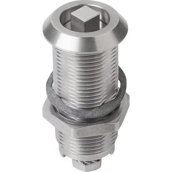 Quarter-Turn Lock Extended Housing, H=40, D=28, Stainless Steel, Kipp, Mfr#: K1352.1740